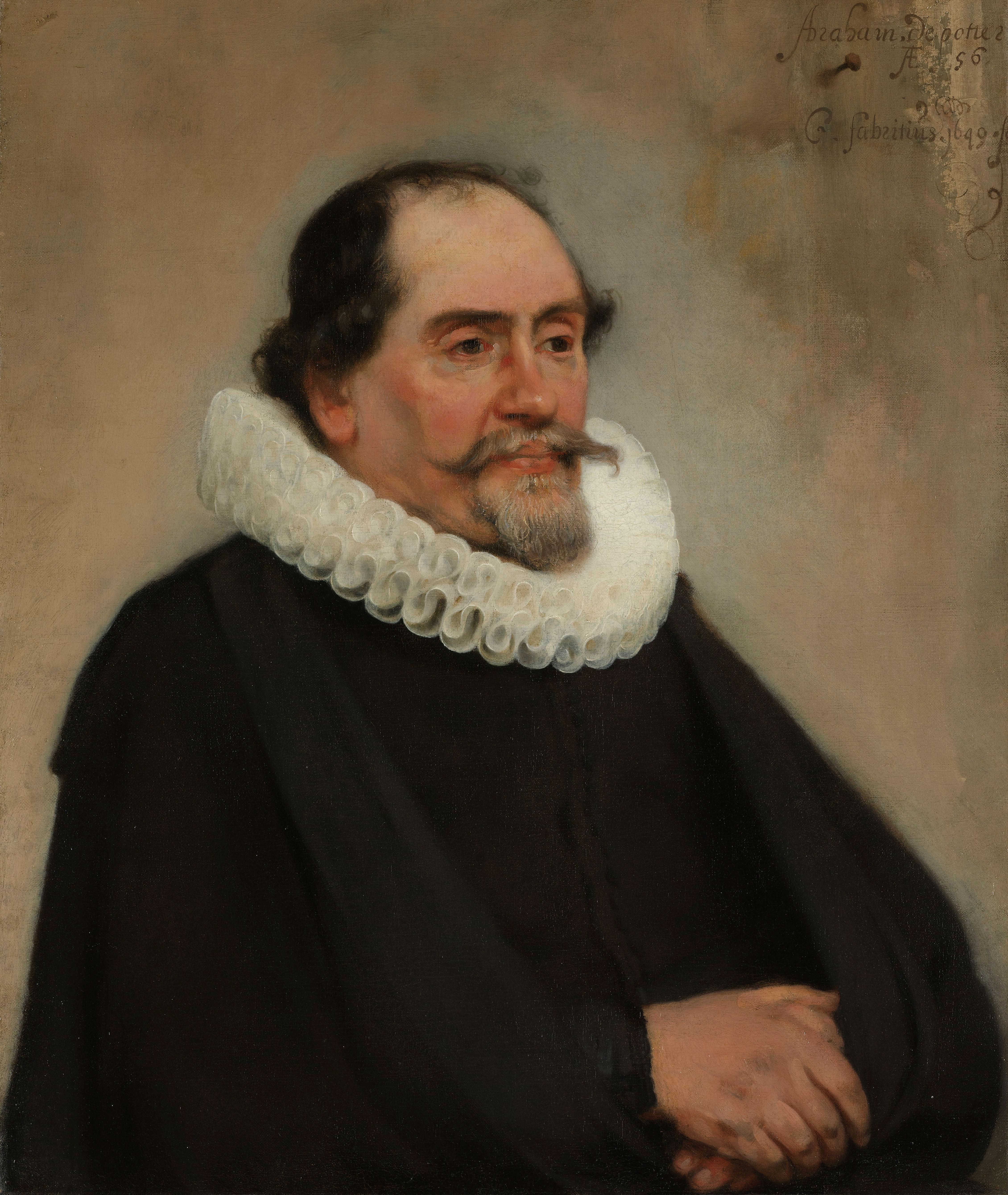 Portrait of Abraham de Potter by Carel Fabritius